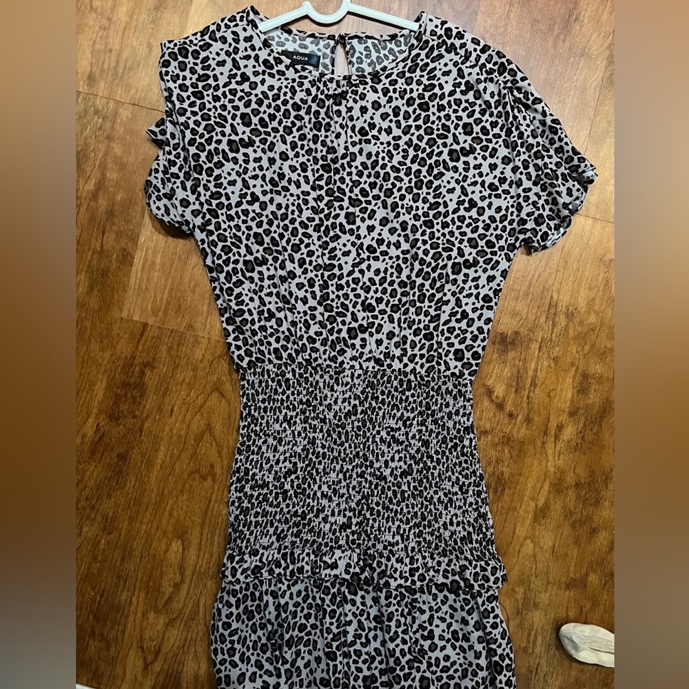 Aqua brand leopard print womens dress - size xs